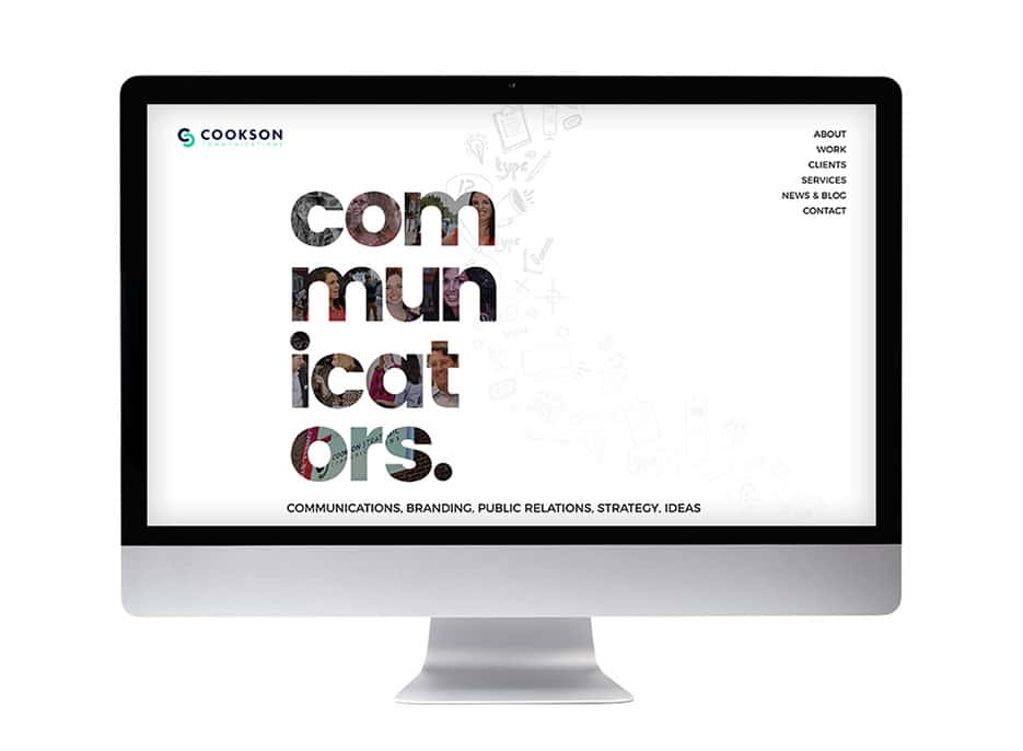 Cookson Communications new website homepage layout